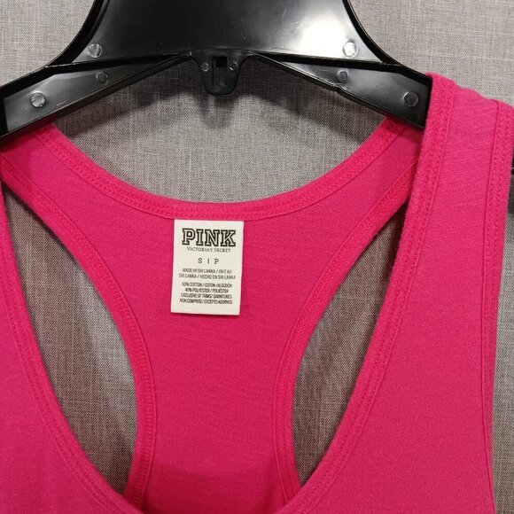 Pink By Victorias Secret Tank Top Size Small Y2K Athletic Hip-Hop Racerback - Picture 3 of 6